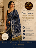 Pure cotton Indigo saree