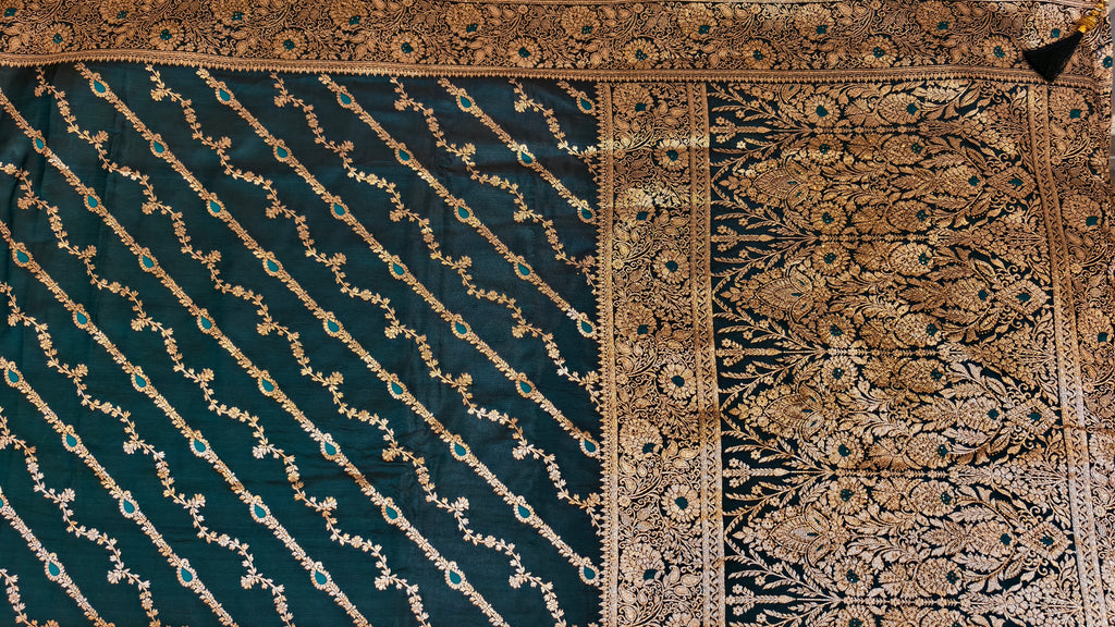 Premium Banarasi Silk Saree with Rich Zari Weaving