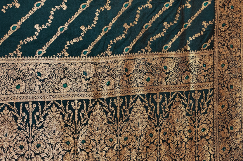 Premium Banarasi Silk Saree with Rich Zari Weaving