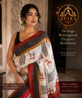 Pure Cotton Swastik Print Saree